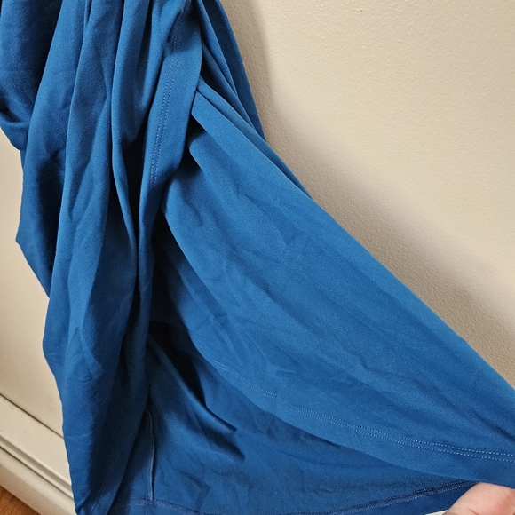 Susana Monaco Dress One Shoulder Ruched Sides Peacock Tulip Hem Mini Cocktail - Picture 8 of 12